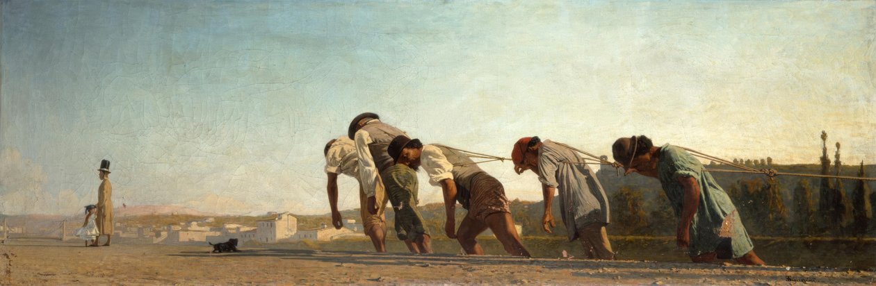 T.Signorini, Dragbanan / målningen, 1864/65 av Telemaco Signorini