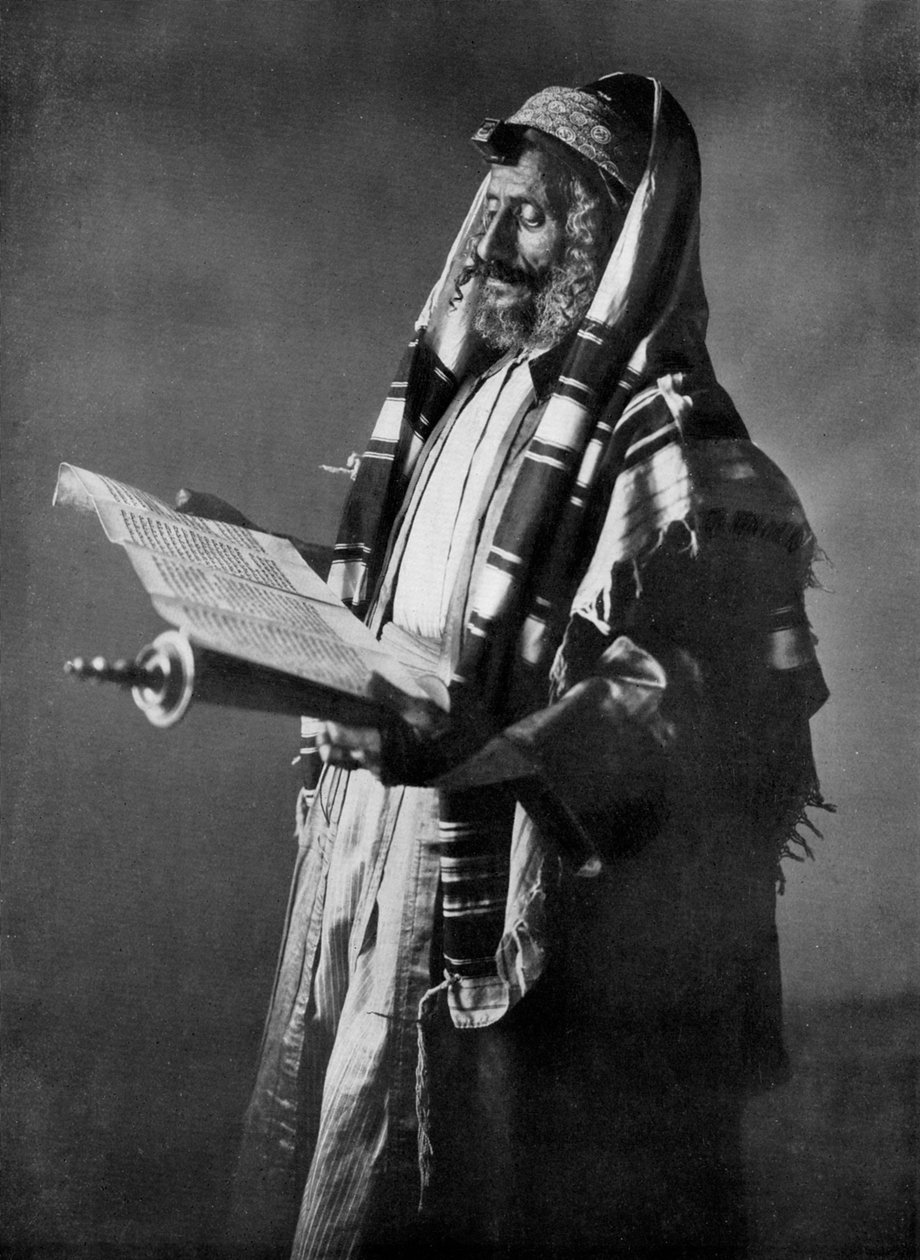 Rabbi läser lagen. av The American Colony
