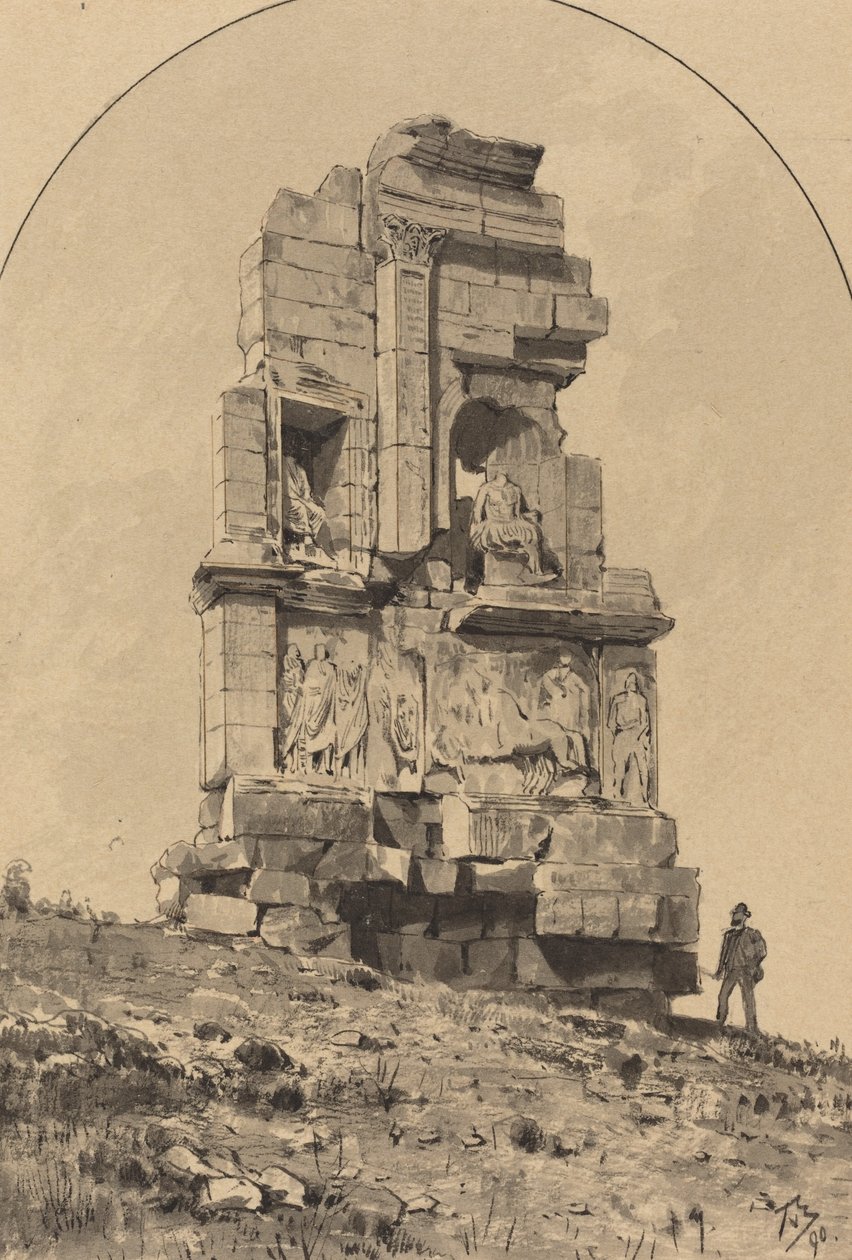 Monument av Philopappos, 1890. av Themistocles von Eckenbrecher