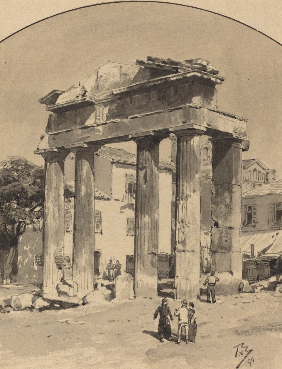 Gamla marknadsporten, 1890. av Themistocles von Eckenbrecher