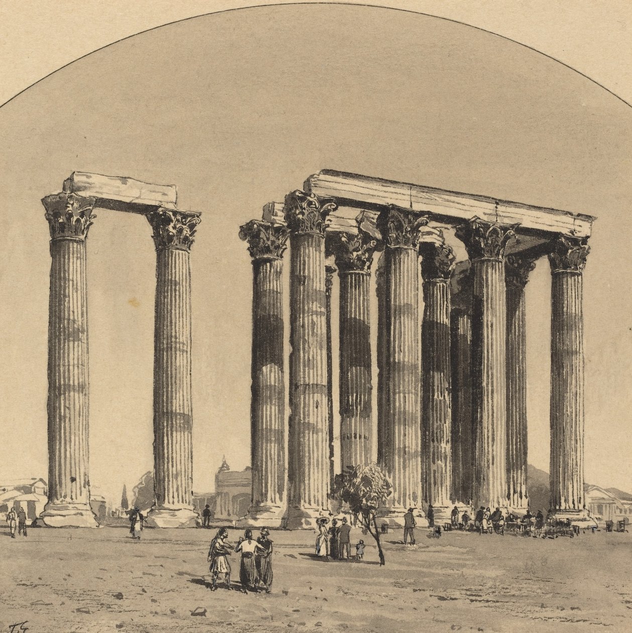 Tempel av Olympian Zeus av Themistocles von Eckenbrecher