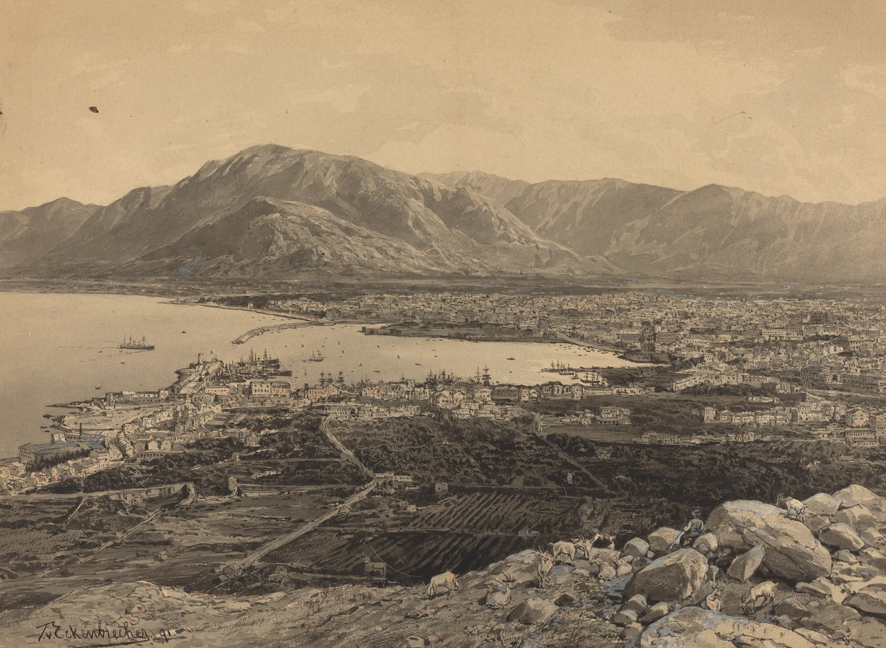 Hamnen i Pireus av Themistocles von Eckenbrecher