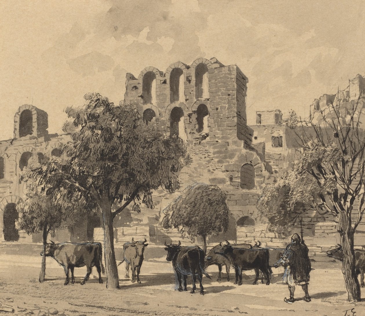 Herodes Atticus teater av Themistocles von Eckenbrecher