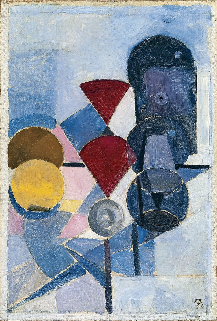 Komposition II Stilleben, 1916 av Theo van Doesburg