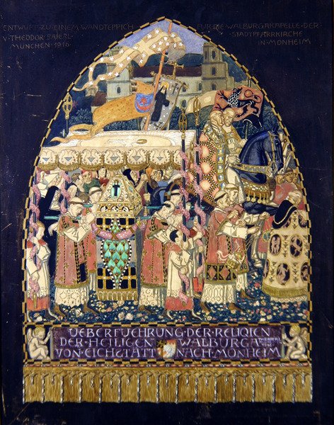 Valburga Kapelle (gouache på papper) av Theodor Baierl