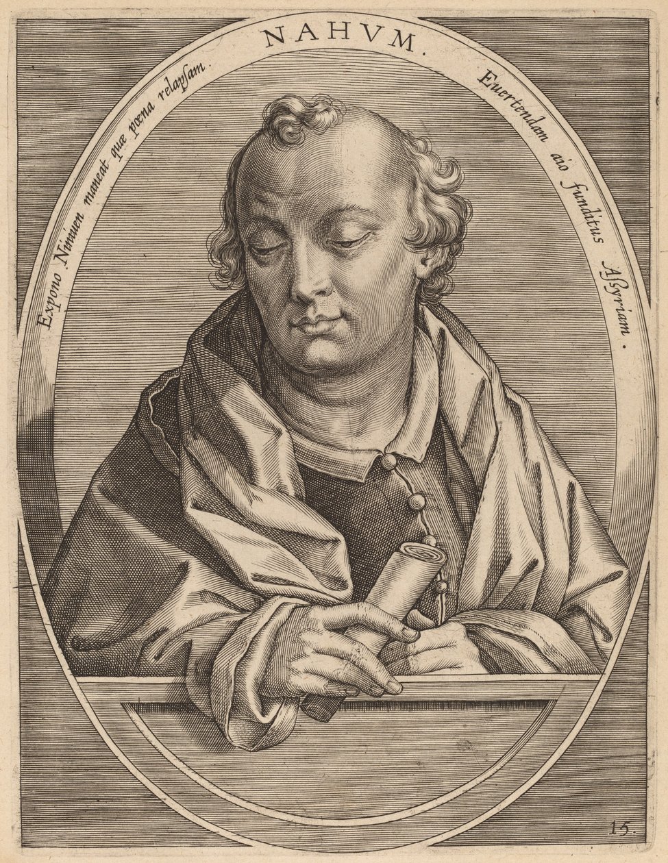Nahum av Theodor Galle after Jan van der Straet