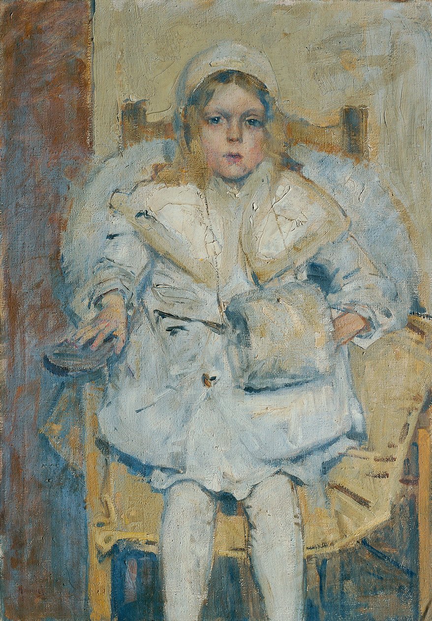porträtt av en flicka av Theodor Hummel