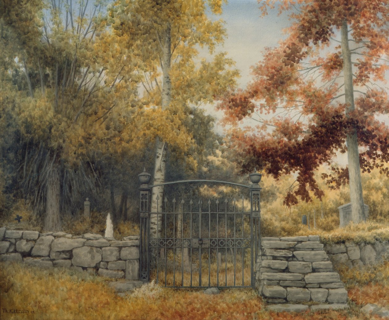 Kyrkogården vid Bråtebakken av Theodor Kittelsen