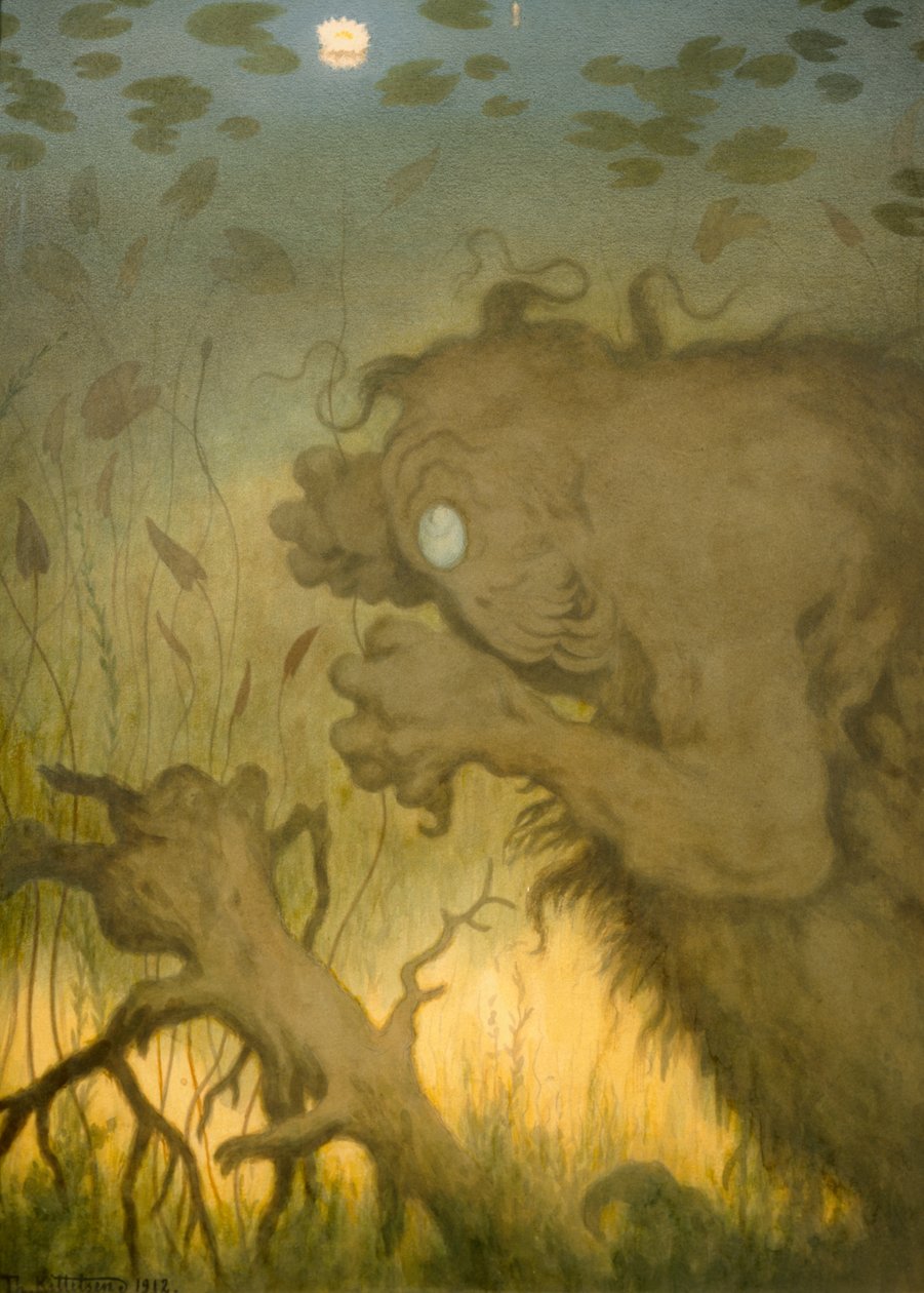 Vattenspritefiske (Cams) av Theodor Kittelsen