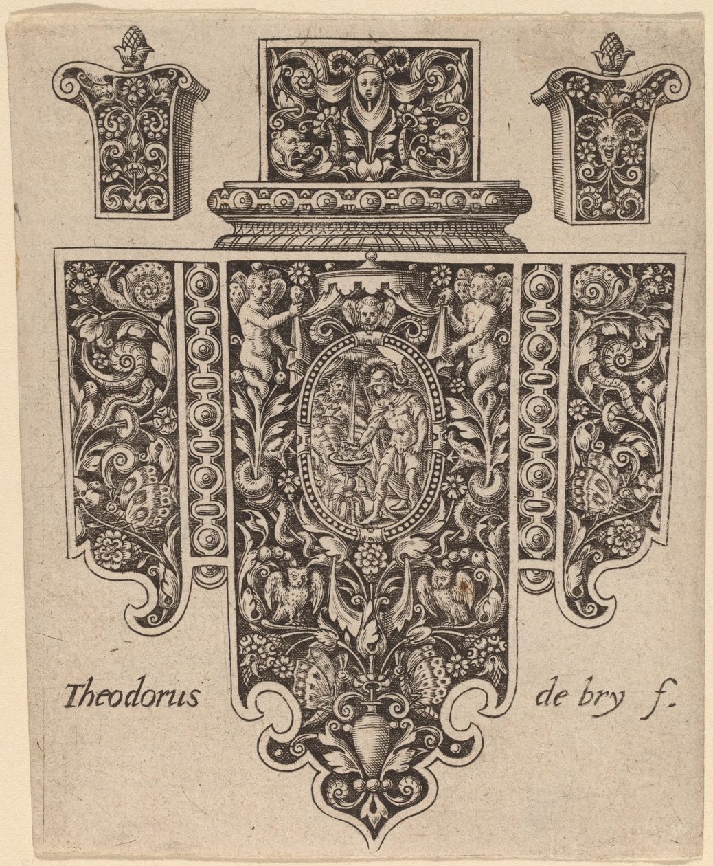 Prydnad av Theodor de Bry