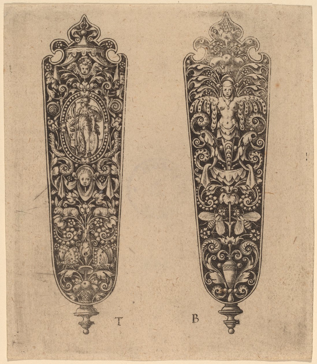 Prydnad för knivhandtag av Theodor de Bry
