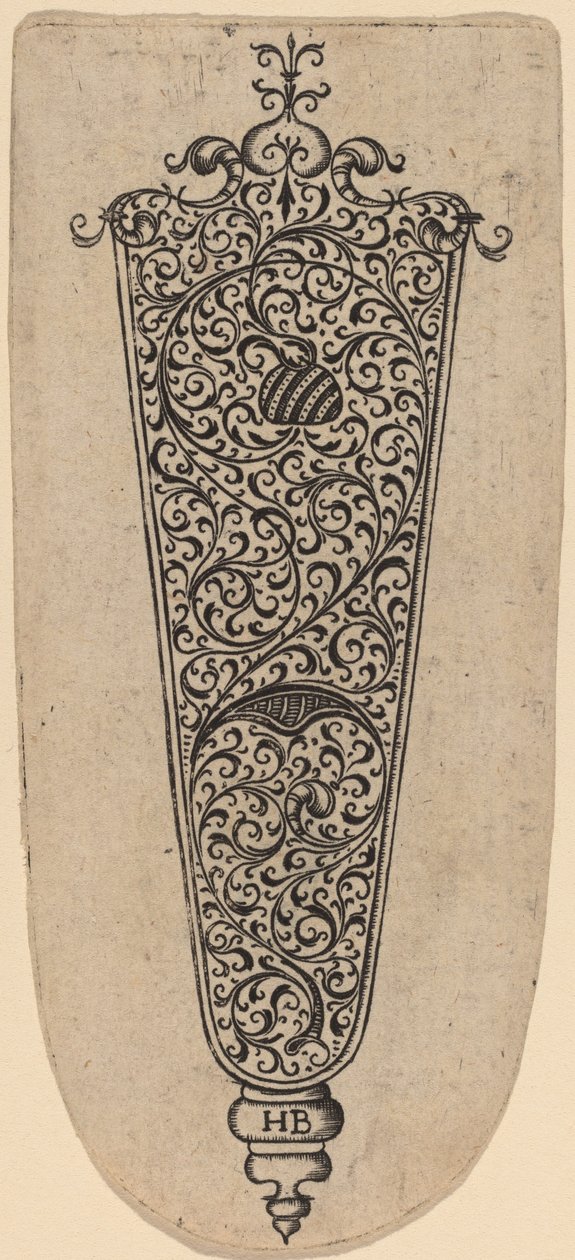 Prydnad för knivhandtag av Theodor de Bry