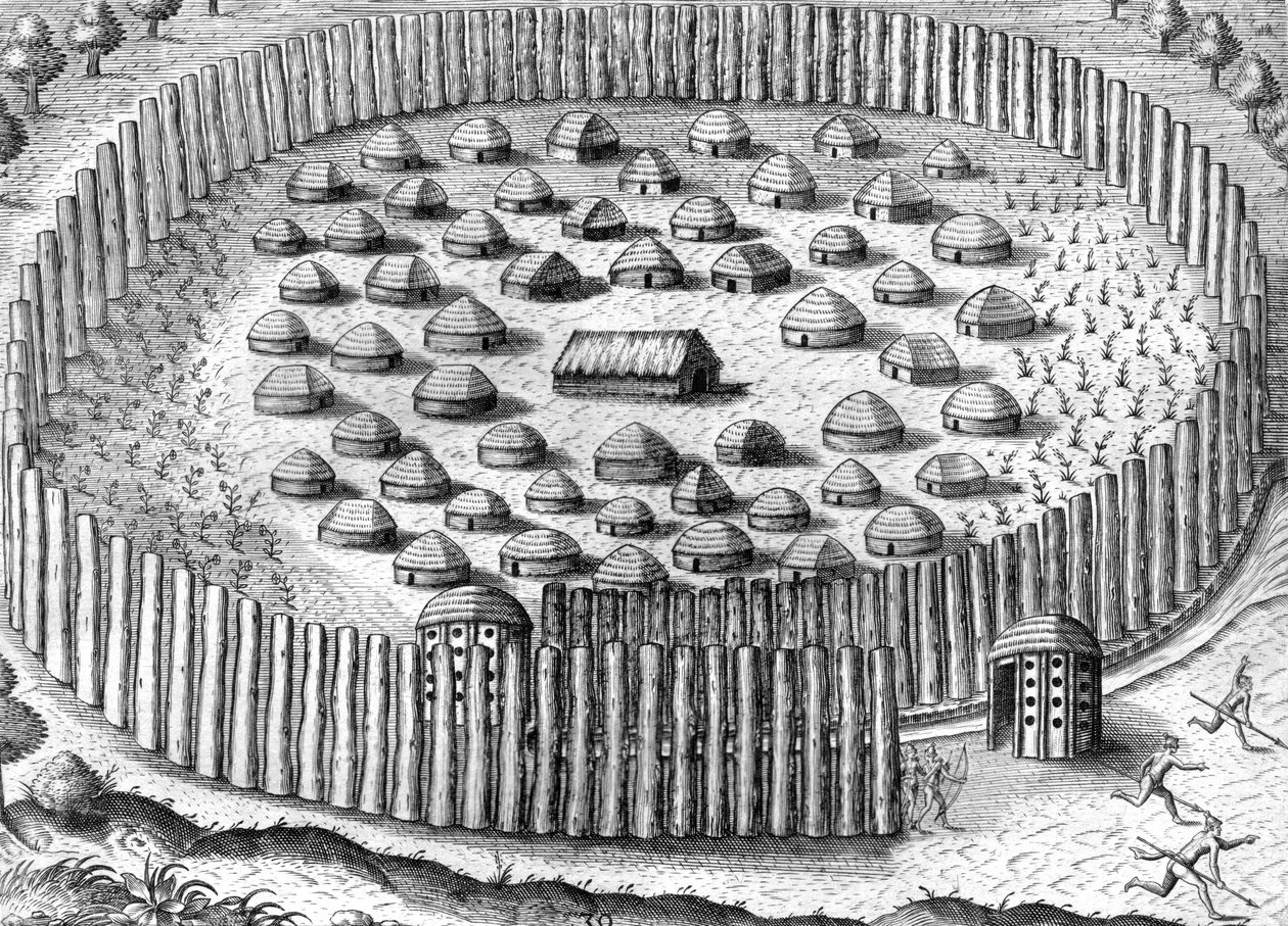 Timucua indianernas by av Theodor de Bry