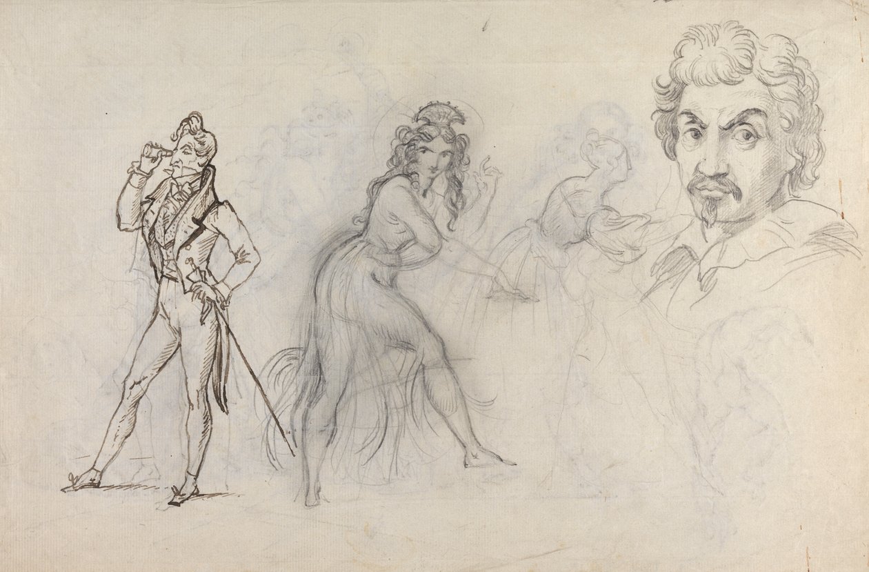 Ark med skisser av Theodor von Holst