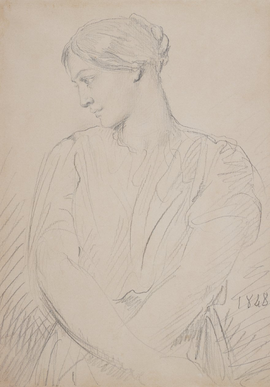 Alice Ozy, 1848 (grafit på papper) av Théodore Chassériau