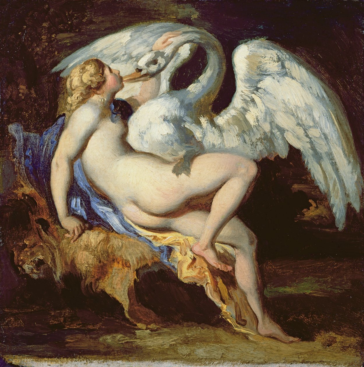 Leda och Svanen av Theodore Gericault