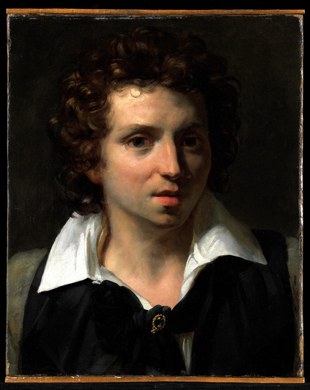 Porträtt av en ung man, ca 1818 av Theodore Gericault
