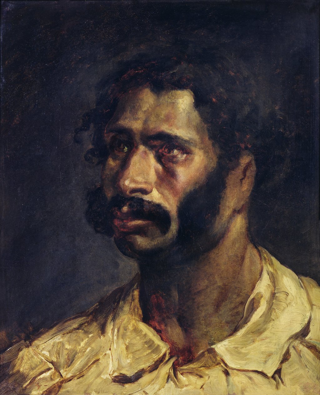 Porträtt av snickaren av "Medusa", c.1812 av Theodore Gericault