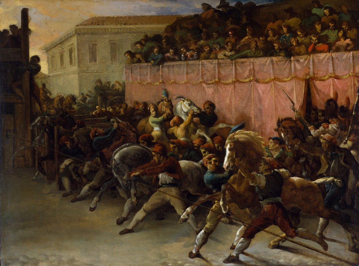 Riderless Racers i Rom av Theodore Gericault