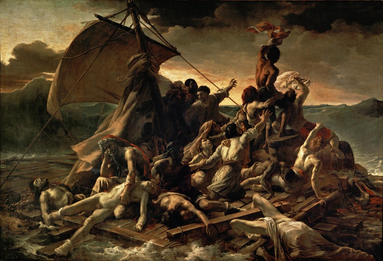 Medusas flotte, 1819 av Theodore Gericault