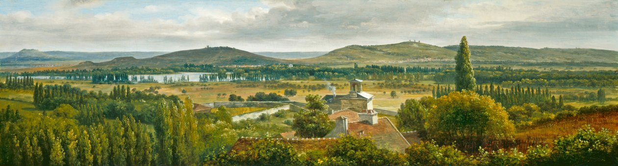 Panoramautsikt över Ile-de-France, ca. 1830 av Pierre Etienne Theodore Rousseau