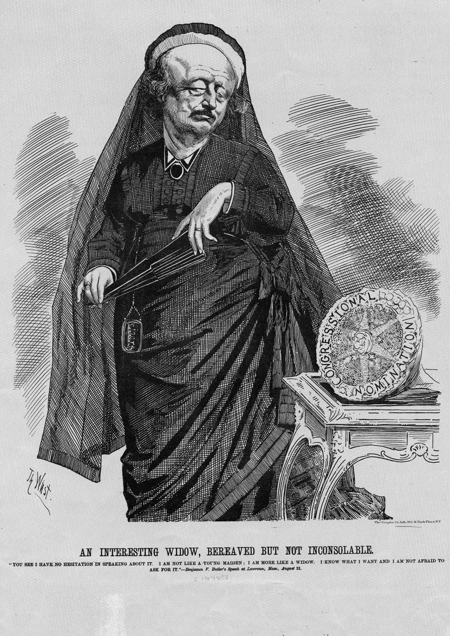En intressant änka: sörjande men inte otröstlig, Graphic Co. Lith, New York, 1876 av Theodore Wust