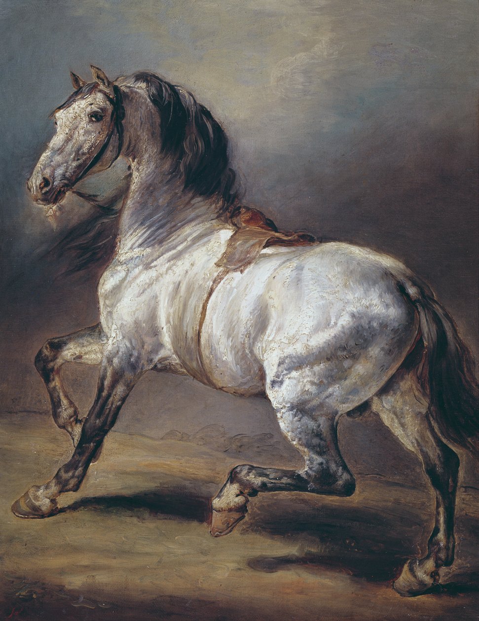 En studie av en häst av Theodore Gericault