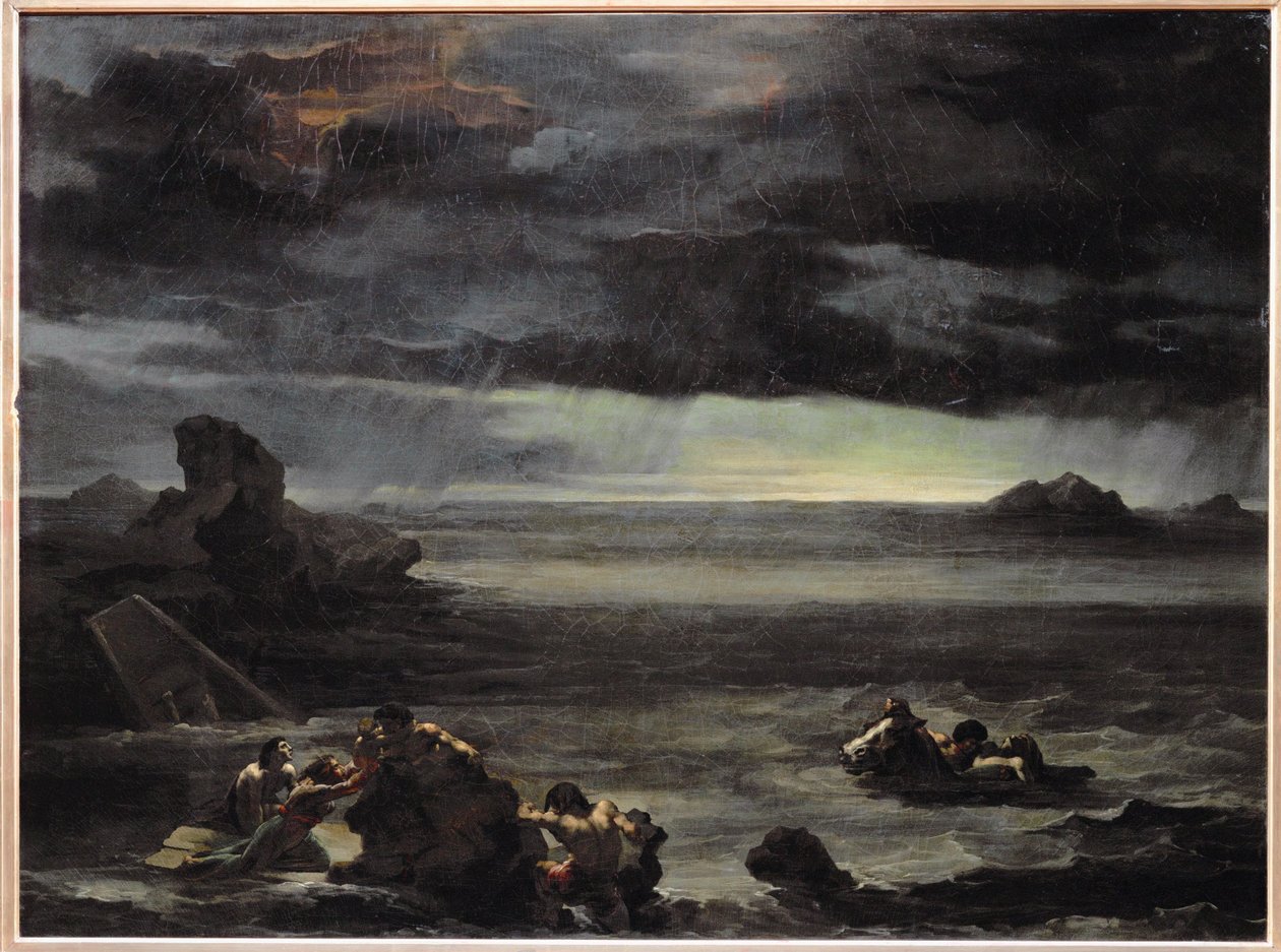 En scen från översvämningen ... av Theodore Gericault
