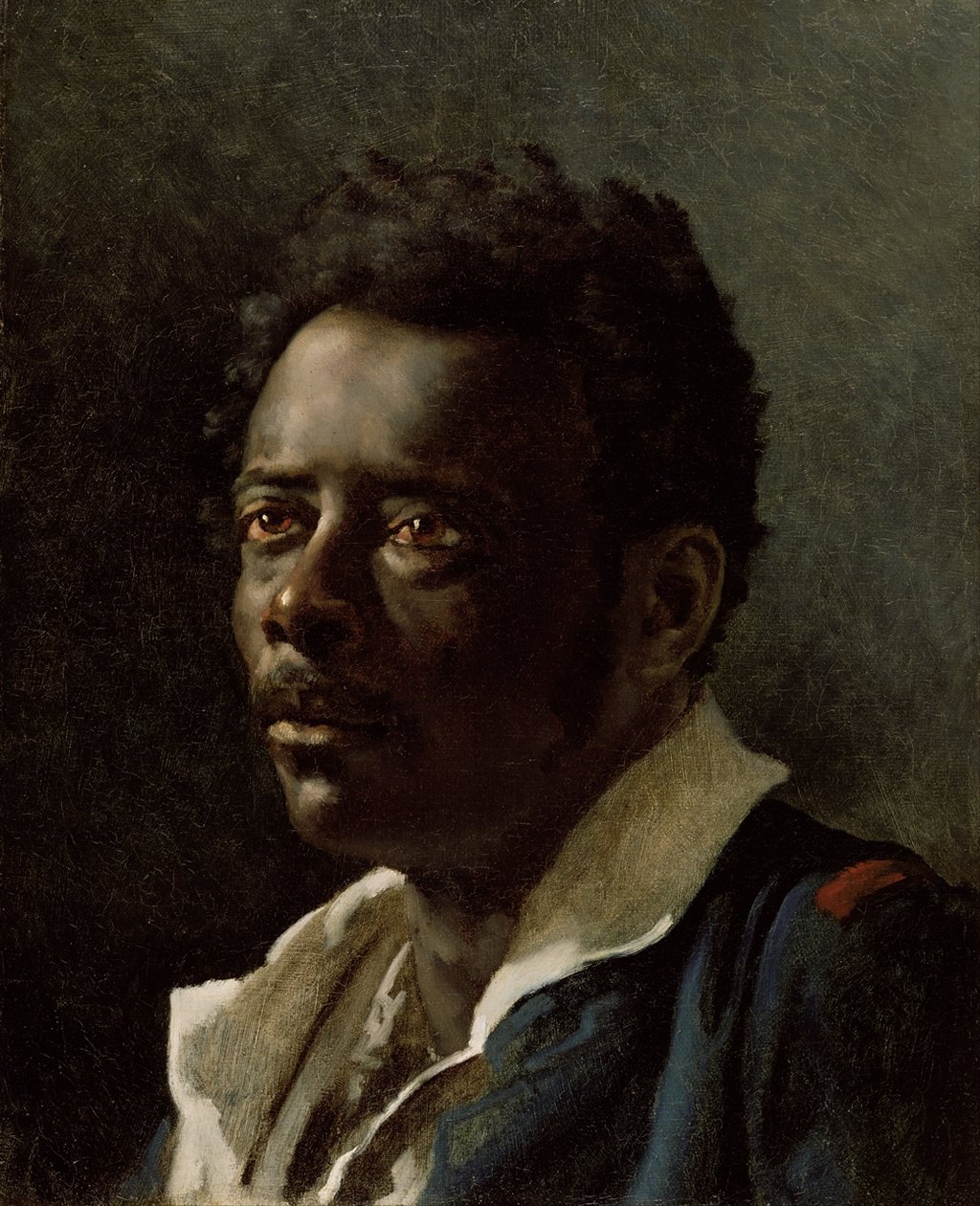 Svart man (porträttstudie) av Theodore Gericault