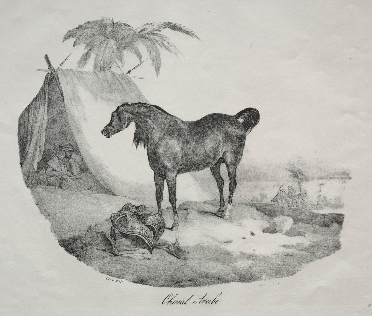 Arabisk häst. av Theodore Gericault