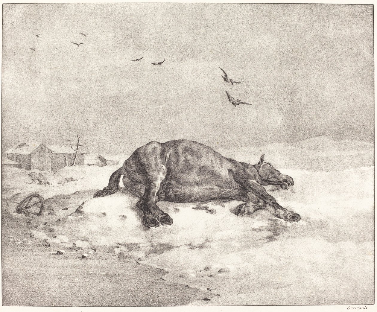 Död häst av Theodore Gericault