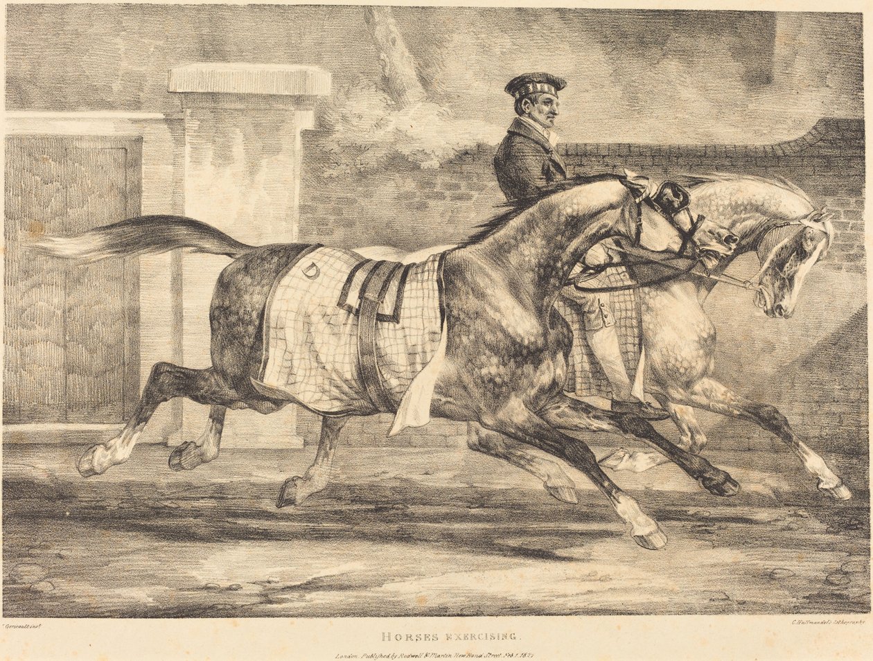 Hästar som tränar av Theodore Gericault