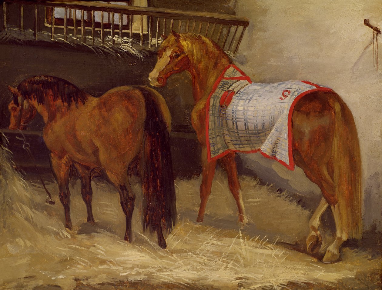 Hästar i stallet av Theodore Gericault