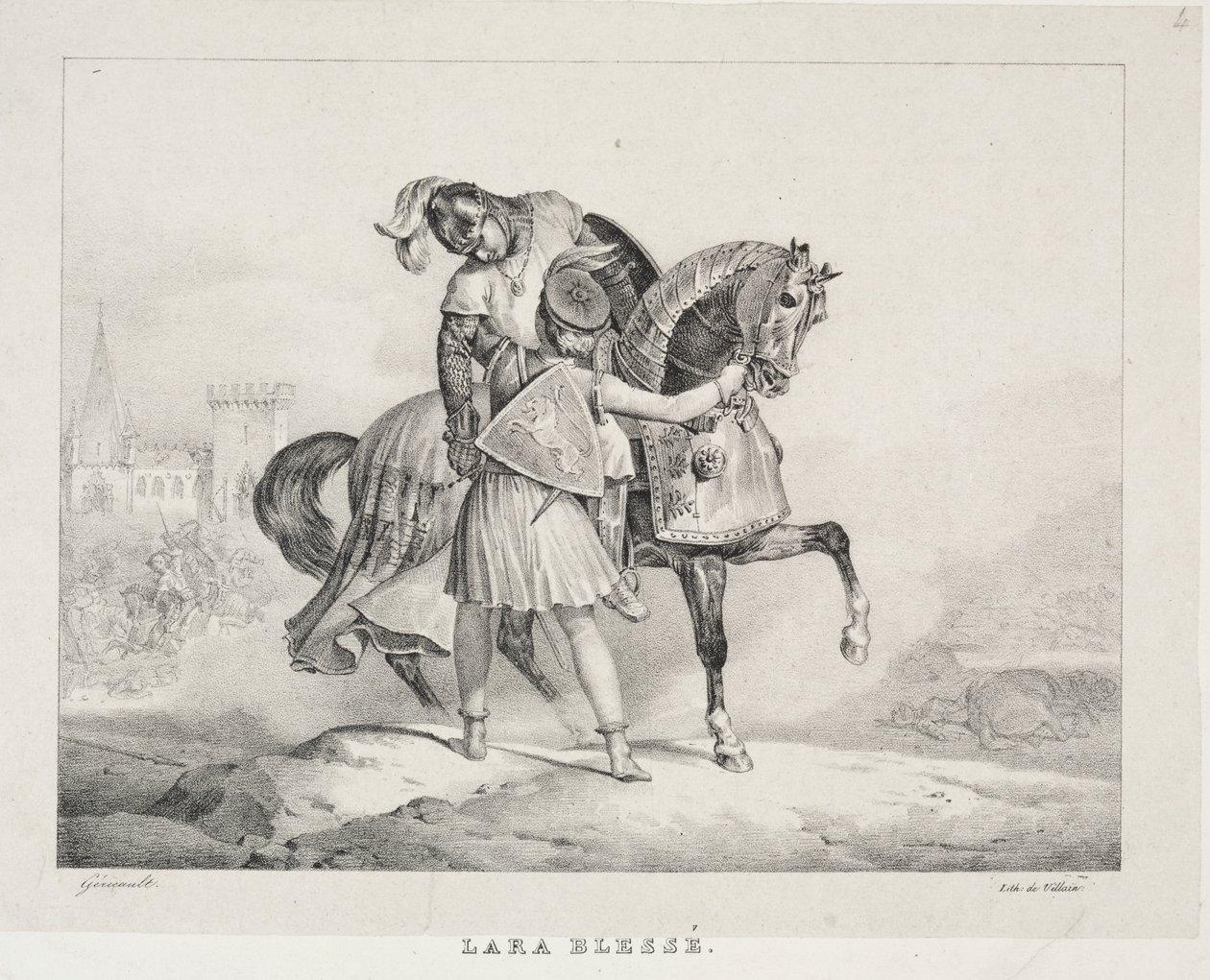 Lara sårad av Theodore Gericault