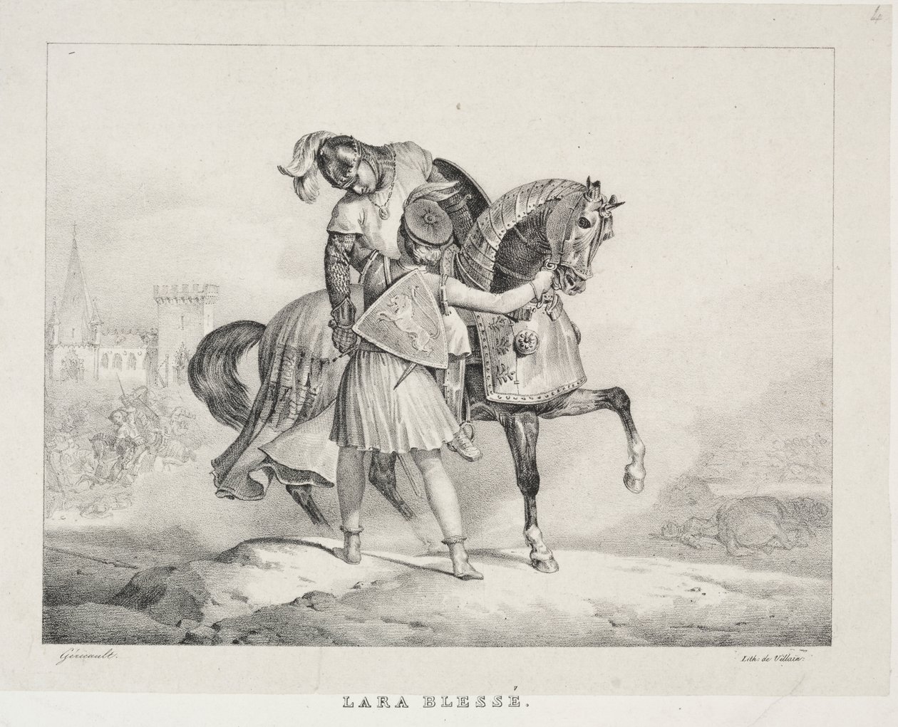 Lara skadad av Theodore Gericault