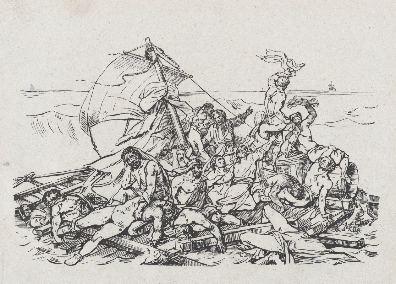 Meduses skeppsbrott, 1820 av Theodore Gericault