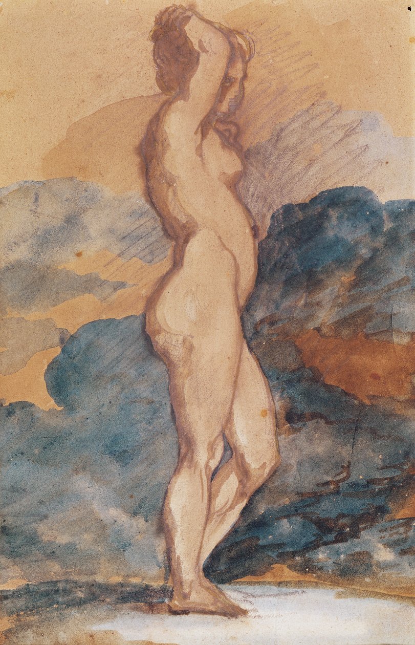 Studie av en naken kvinna av Theodore Gericault