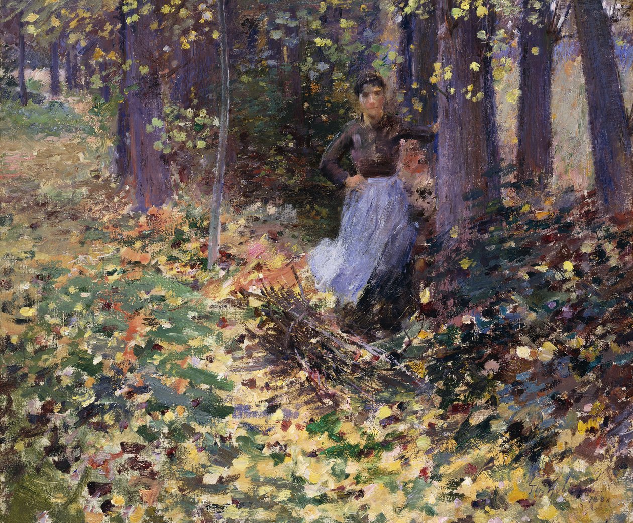 Höstsolljus, 1888 av Theodore Robinson