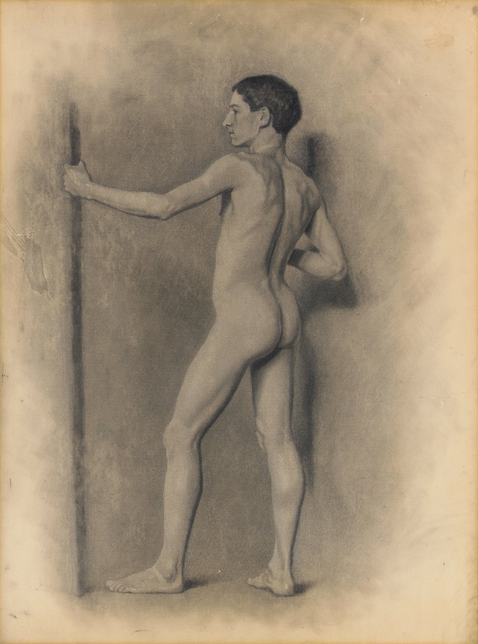 Studie av mansfiguren, 1875 av Theodore Robinson