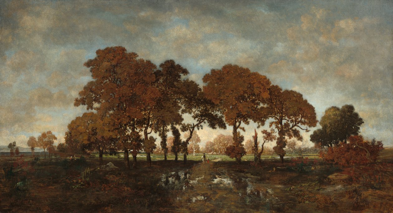 Efter regnet, c.1850 av Pierre Etienne Theodore Rousseau
