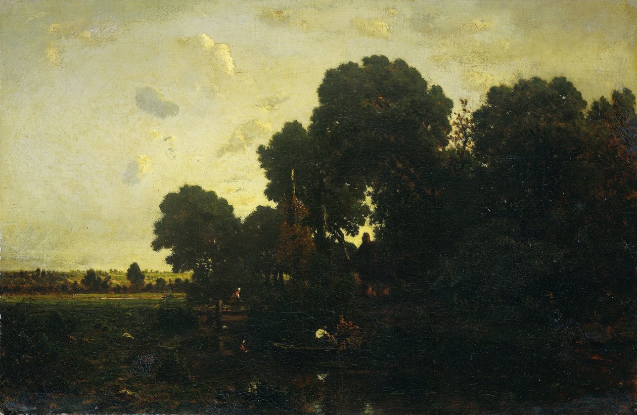 Kvällsskymning av Theodore Rousseau