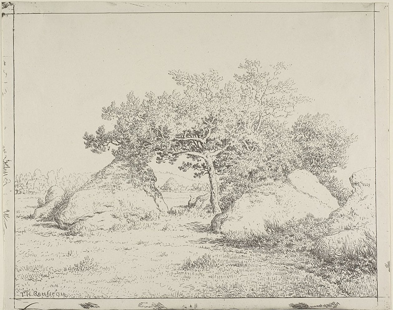 Körsbärsträd på Plante à Biau av Theodore Rousseau