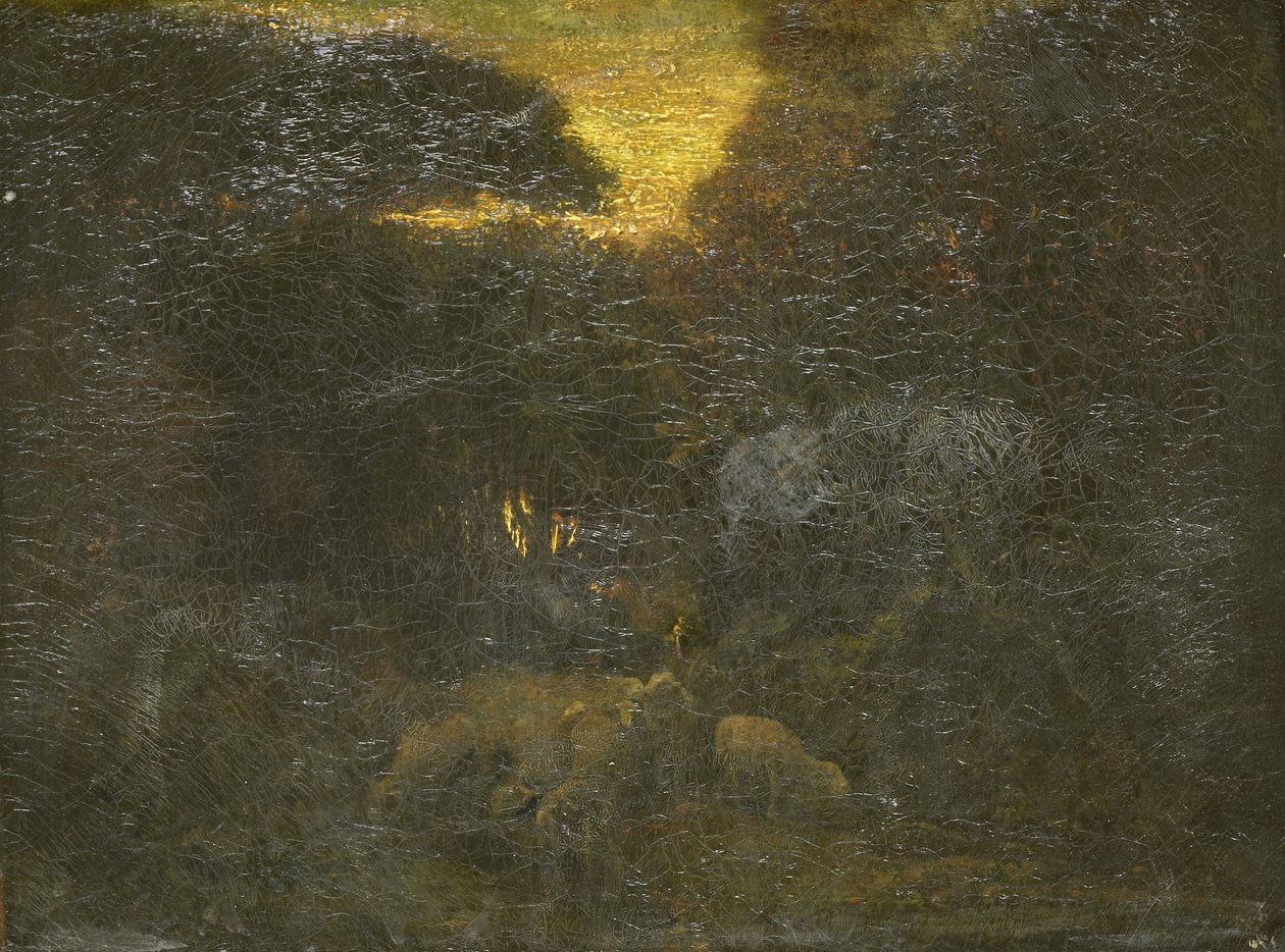 "The Wolves Gorge" av Theodore Rousseau