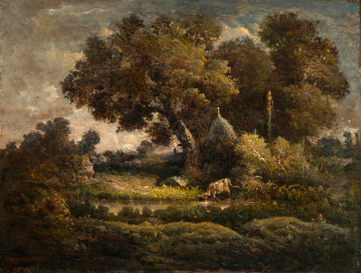 Landskap med en kolugn av Theodore Rousseau