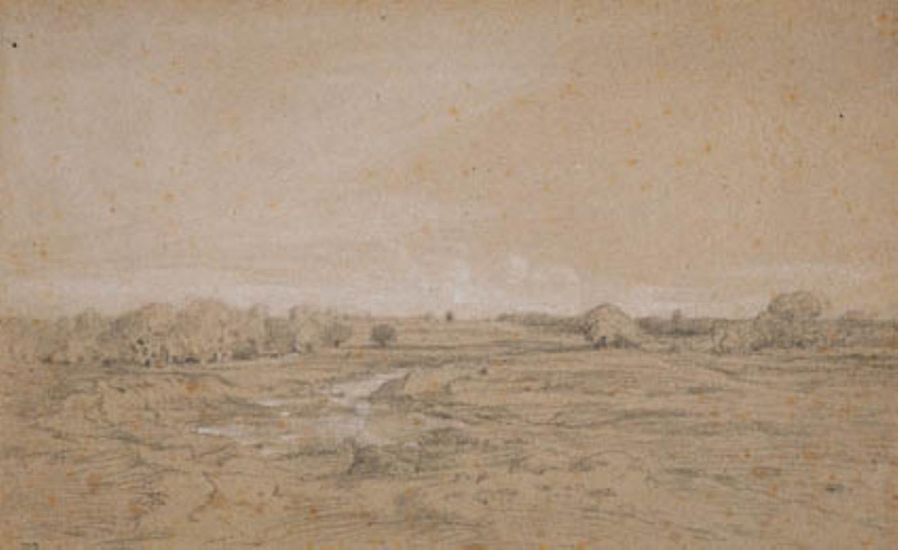 Landskap med vattenhål (Berri) av Theodore Rousseau