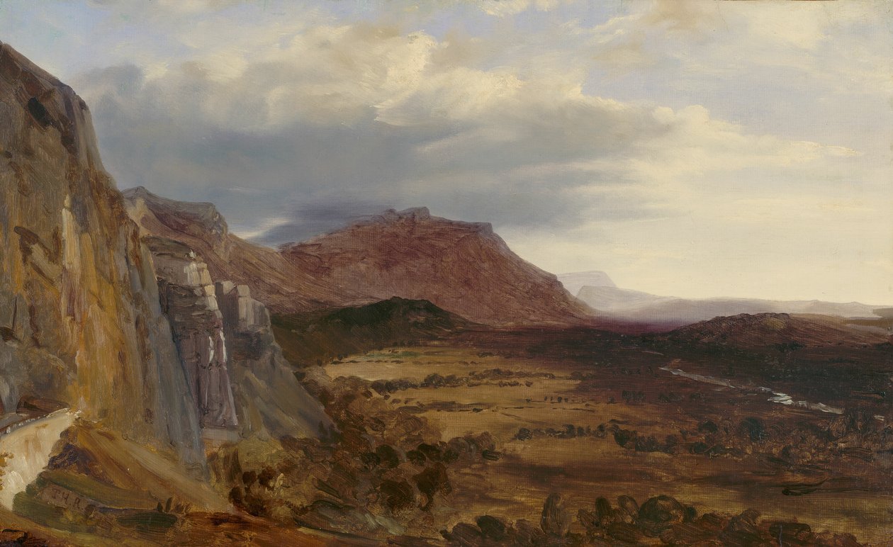 Utsikt över Saleve, nära Genève av Theodore Rousseau