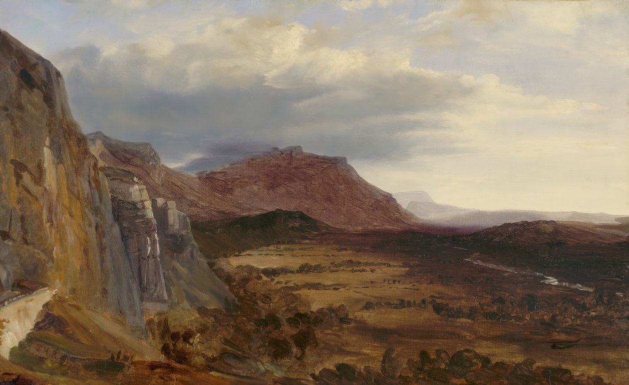 Utsikt över Saleve, nära Genève, 1834. av Theodore Rousseau