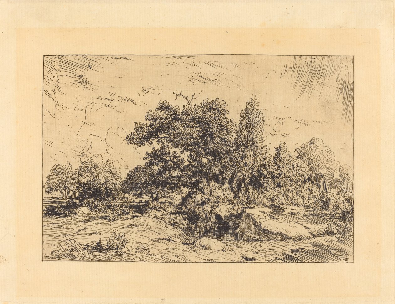 Utsikt över Plateau de Bellecroix av Theodore Rousseau