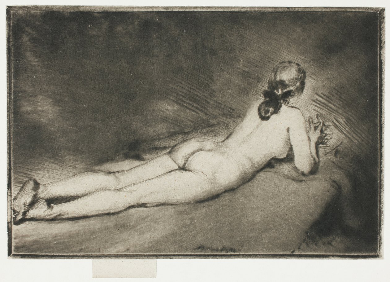 Liggande nakenfigur av Theodore Roussel