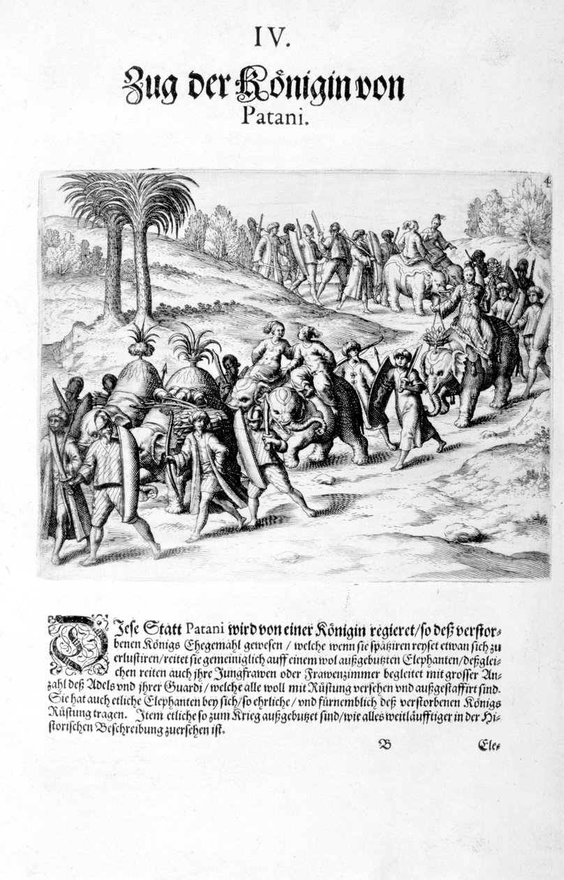 Drottningens konvoj. 1606 av Theodore de Bry